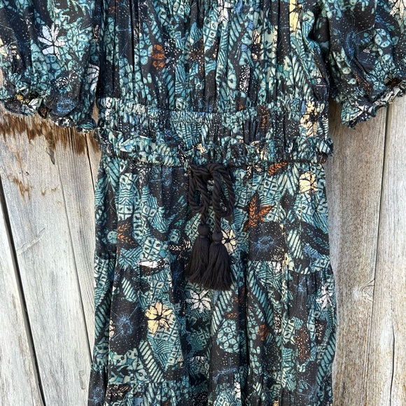 New Ulla Johnson Iliana Floral Print Midi Dress Cotton Rainforest 2 - Picture 7 of 16